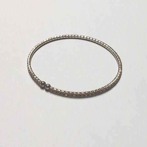 122‎ Silver Rhinestones Cuff Bracelet - Picture 2 of 5